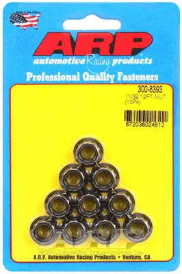 ARP 300-8393 Nut Kit 11/32-24 12pt