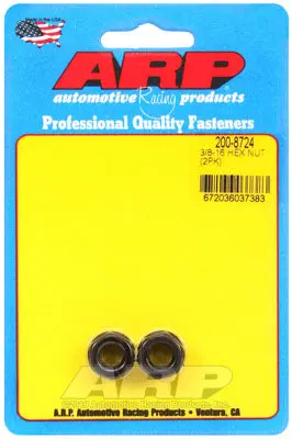 ARP 200-8724 Nut Kit 3/8-16 black hex