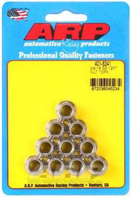 ARP 401-8341 Nut Kit 3/8-16 SS 12pt