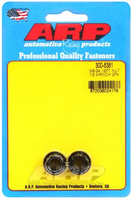 ARP 300-8381 Nut Kit 3/8-24 1/2 socket 12pt