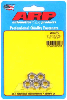 ARP 400-8752 Nut Kit 5/16"-24 SS fine hex
