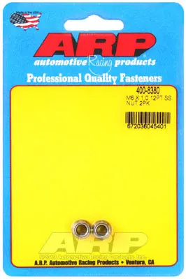 ARP 400-8380 Nut Kit M6 X 1.00 SS 12pt