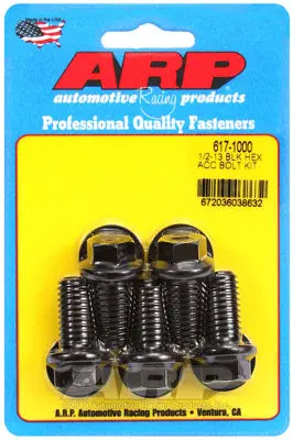 ARP 617-1000 SAE Bolt Kit 1/2-13 x 1.000 hex black oxide bolts