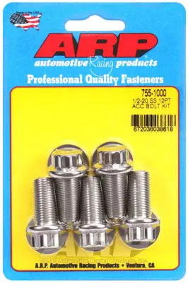 ARP 755-1000 SAE Bolt Kit 1/2-20 x 1.000 12pt SS bolts