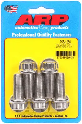 ARP 755-1250 SAE Bolt Kit 1/2-20 x 1.250 12pt SS bolts