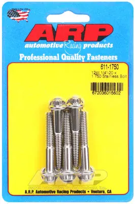 ARP 611-1750 SAE Bolt Kit 1/4-20 x 1.750 12pt SS bolts