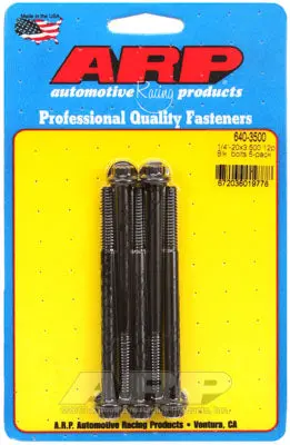 ARP 640-3500 SAE Bolt Kit 1/4-20 x 3.500 12pt black oxide bolts