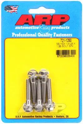 ARP 721-1250 SAE Bolt Kit 1/4-28 x 1.250 hex SS bolts