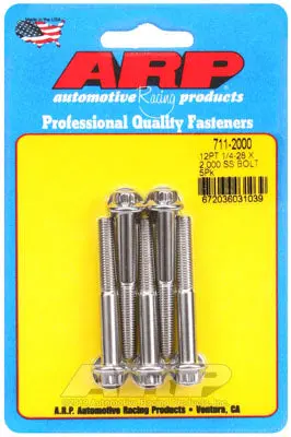 ARP 711-2000 SAE Bolt Kit 1/4-28 x 2.000 12pt SS bolts