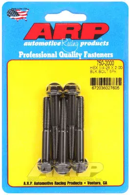 ARP 750-2000 SAE Bolt Kit 1/4-28 x 2.000 hex black oxide bolts