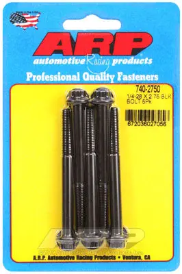 ARP 740-2750 SAE Bolt Kit 1/4-28 x 2.750 12pt black oxide bolts