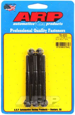 ARP 750-3000 SAE Bolt Kit 1/4-28 x 3.000 hex black oxide bolts