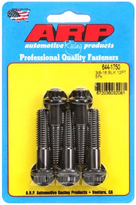 ARP 644-1750 SAE Bolt Kit 3/8-16 x 1.750 12pt 7/16 wrenching black oxide bolts