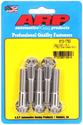 ARP 613-1750 SAE Bolt Kit 3/8-16 x 1.750 12pt SS bolts