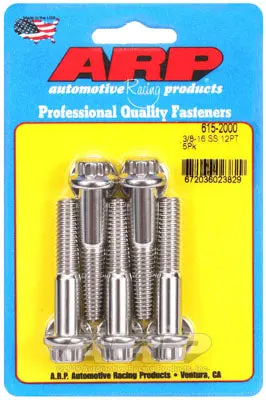 ARP 615-2000 SAE Bolt Kit 3/8-16 x 2.000 12pt 7/16 wrenching SS bolts