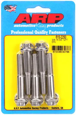 ARP 615-2250 SAE Bolt Kit 3/8-16 x 2.250 12pt 7/16 wrenching SS bolts