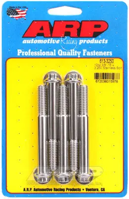 ARP 613-3250 SAE Bolt Kit 3/8-16 x 3.250 12pt SS bolts
