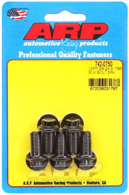 ARP 742-0750 SAE Bolt Kit 3/8-24 x .750 12pt black oxide bolts
