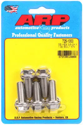 ARP 725-1000 SAE Bolt Kit 3/8-24 x 1.000 hex 7/16 wrenching SS bolts