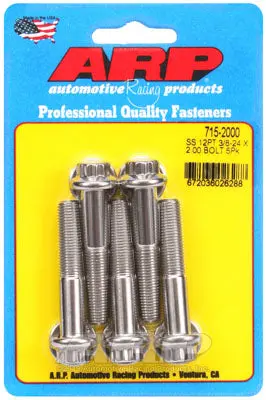 ARP 715-2000 SAE Bolt Kit 3/8-24 x 2.000 12pt 7/16 wrenching SS bolts