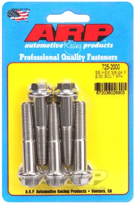 ARP 725-2000 SAE Bolt Kit 3/8-24 x 2.000 hex 7/16 wrenching SS bolts