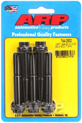 ARP 744-2500 SAE Bolt Kit 3/8-24 x 2.500 12pt 7/16 wrenching black oxide bolts