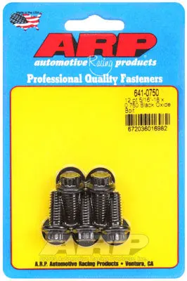 ARP 641-0750 SAE Bolt Kit 5/16-18 x 0.750 12pt black oxide bolts