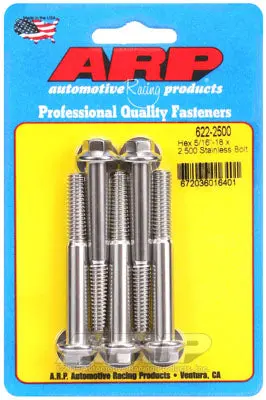 ARP 622-2500 SAE Bolt Kit 5/16-18 x 2.500 hex SS bolts