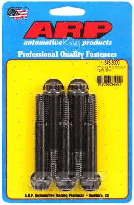 ARP 645-3000 SAE Bolt Kit 7/16-14 X 3.000 12pt 1/2 wrenching black oxide bolts
