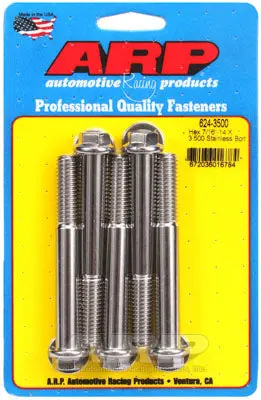 ARP 624-3500 SAE Bolt Kit 7/16-14 X 3.500 hex 1/2 wrenching SS bolts