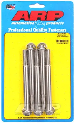 ARP 614-4750 SAE Bolt Kit 7/16-14 X 4.750 12pt 1/2 wrenching SS bolts
