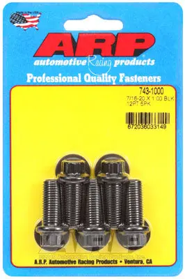 ARP 743-1000 SAE Bolt Kit 7/16-20 x 1.000 12pt black oxide bolts