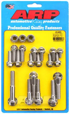 ARP 430-9803 Transmission Case Bolt Kit for Muncie 4-speed. '63-'68. Polished ARP Stainless. hex