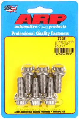 ARP 400-0601 Upper Blower Pulley Bolt Kit for 12pt