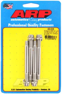 ARP 400-3226 Water Pump Pulley Stud Kit 5/16-24 X 3.500˝. ARP Stainless. polished. 12pt