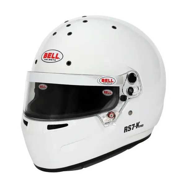 BELL 1310C12 Karting Helmet RS7-K, White, FIA 8878-2024 / K2020
