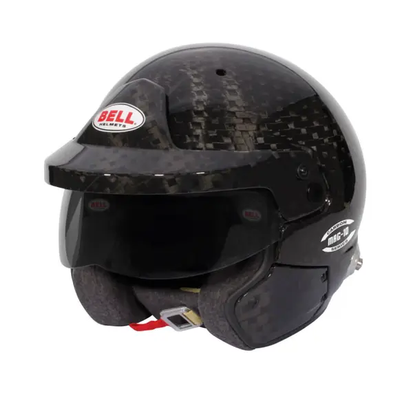 BELL 5245512 Open-Face Helmet MAG-10 Carbon HANS (Green Interior), FIA 8859-2024 / SA2020 +