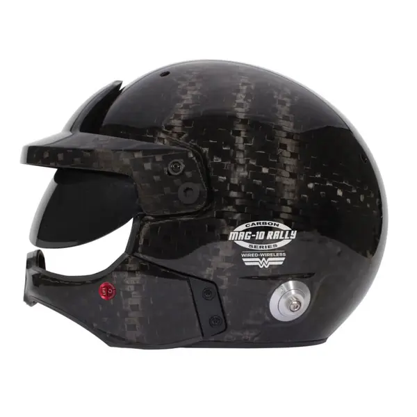 BELL 5245752 Open-Face Helmet MAG-10 Rally WW Carbon HANS (Red Interior), FIA 8859-2024 / SA2020 +