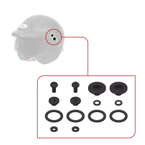 BELL 2020203 Pivot kit M10 (all 10 series helmets), red