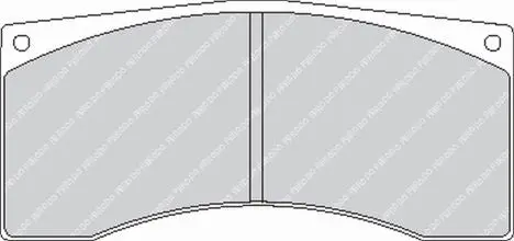 FERODO FRP3007R Brake Pads DS3000 for Caliper Alcon B Type - Th. 18.0mm