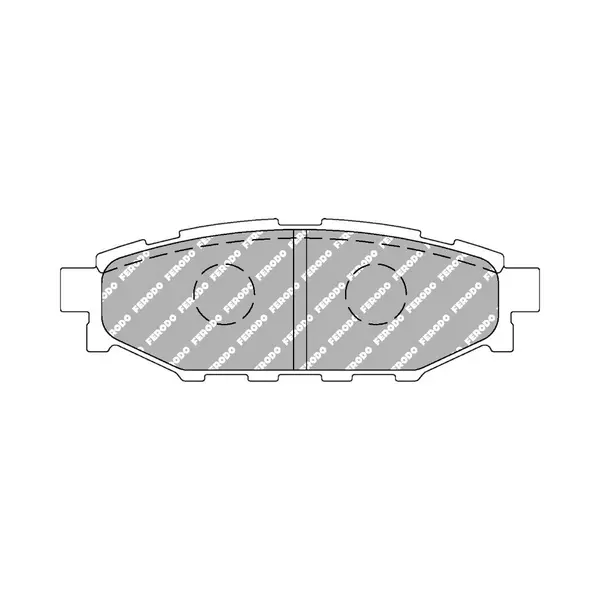 FERODO FCP1947H Rear Brake Pads DS2500 for SUBARU Impreza WRX (GD / GG)