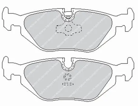 FERODO FCP850R Rear Brake Pads DS3000 for BMW 3 Series (E36) / 5 Series (E39) / Z3