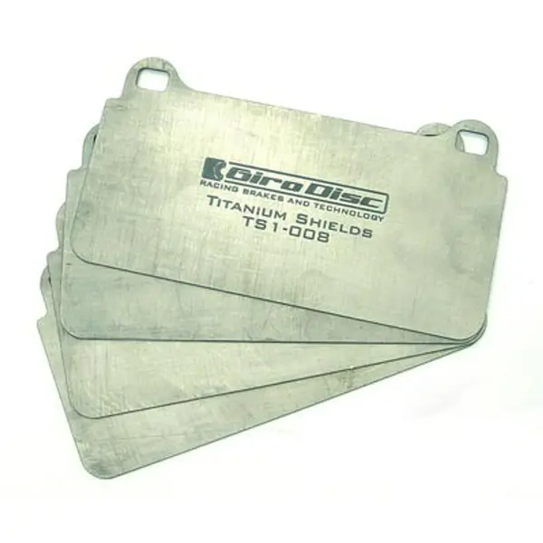 GIRODISC TS-0991-4 Front Pad Shields 6-Piston Caliper (Titanium) for PORSCHE 911 GT2 / GT3 / Turbo