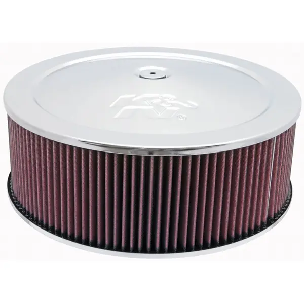 K&N 60-1300 Round Air Filter Assembly 5-1/8",14" X 4-3/4"H,1-1/4 DRP BSE