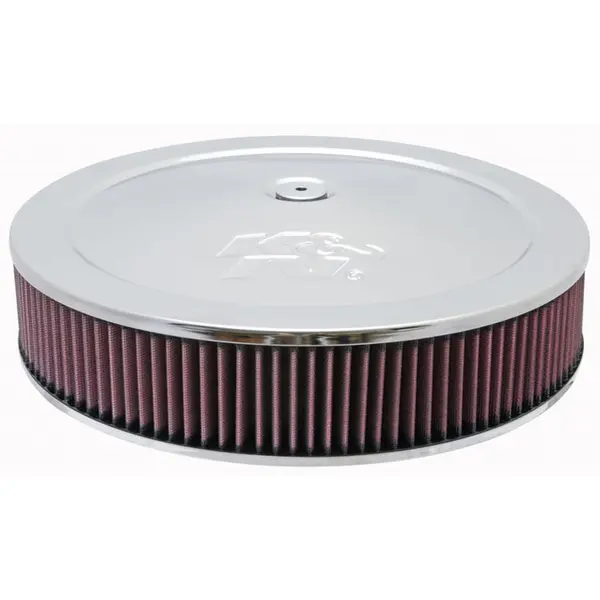 K&N 60-1430 Round Air Filter Assembly 5-1/8",14"X3.12"H, 7/8" DRP B