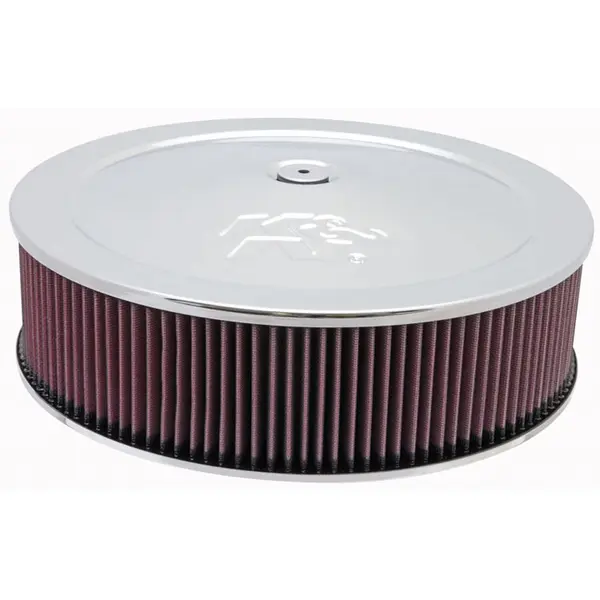 K&N 60-1260 Round Air Filter Assembly 5-1/8"FLG 14"DIA 5.62"H, W/VENT