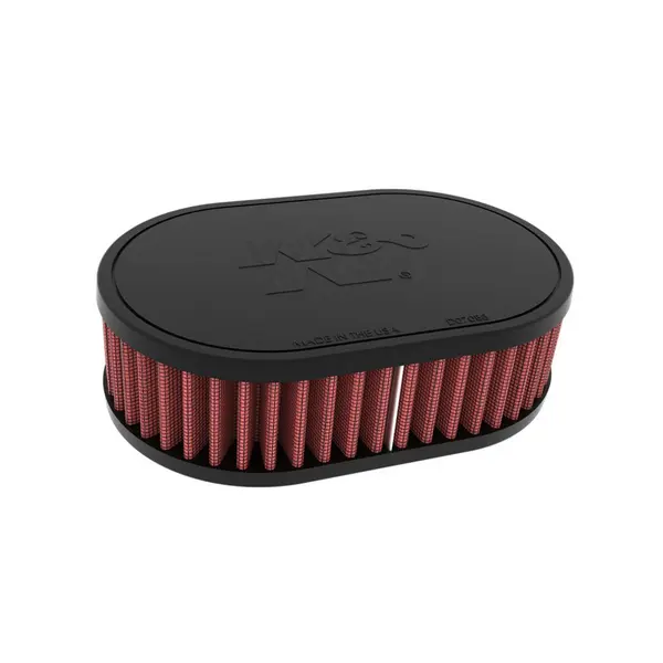 K&N RU-071V Universal clamp-on air filter 2-1/16"O/S FLG, 7" X 4-1/2", 2"H, Oval, W/VENT