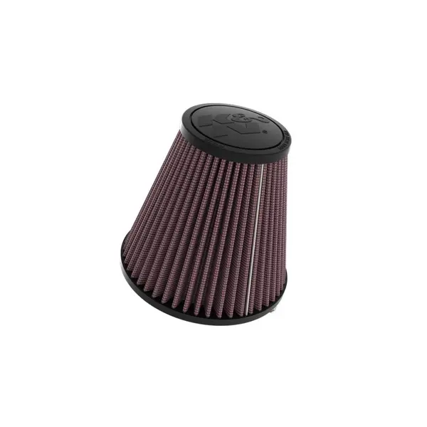 K&N RU-5296 Universal clamp-on air filter 4"FLG, 6"B, 3-1/2"T; 6-5/16"H