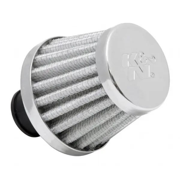 K&N 62-1600WT-L Vent Air Filter Multi Lingual 3/8"-1/2"ID FLG X 2"OD B X 1-3/4"H X 1.5" TP CR - MULTI LANGUAGE