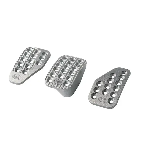 OMP OA0-1000-003 3 Pedal Set, Sandblasted Aluminium, Silver